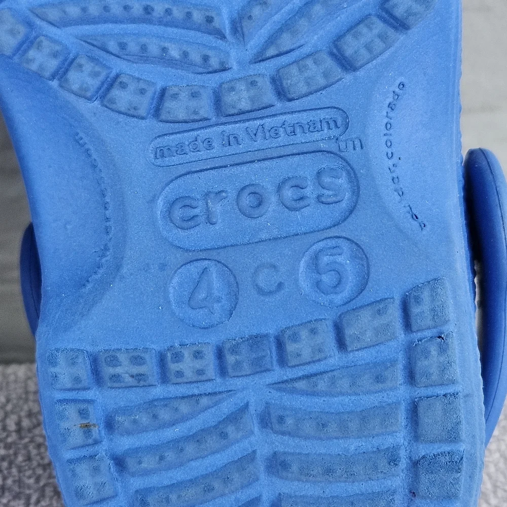 Crocs Baya Clog Toddle SZ 4 5 Slip-On Blue Water Shoes Unisex
